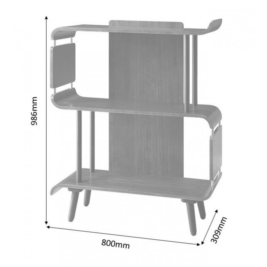 Curve San Francisco Short Bookcase